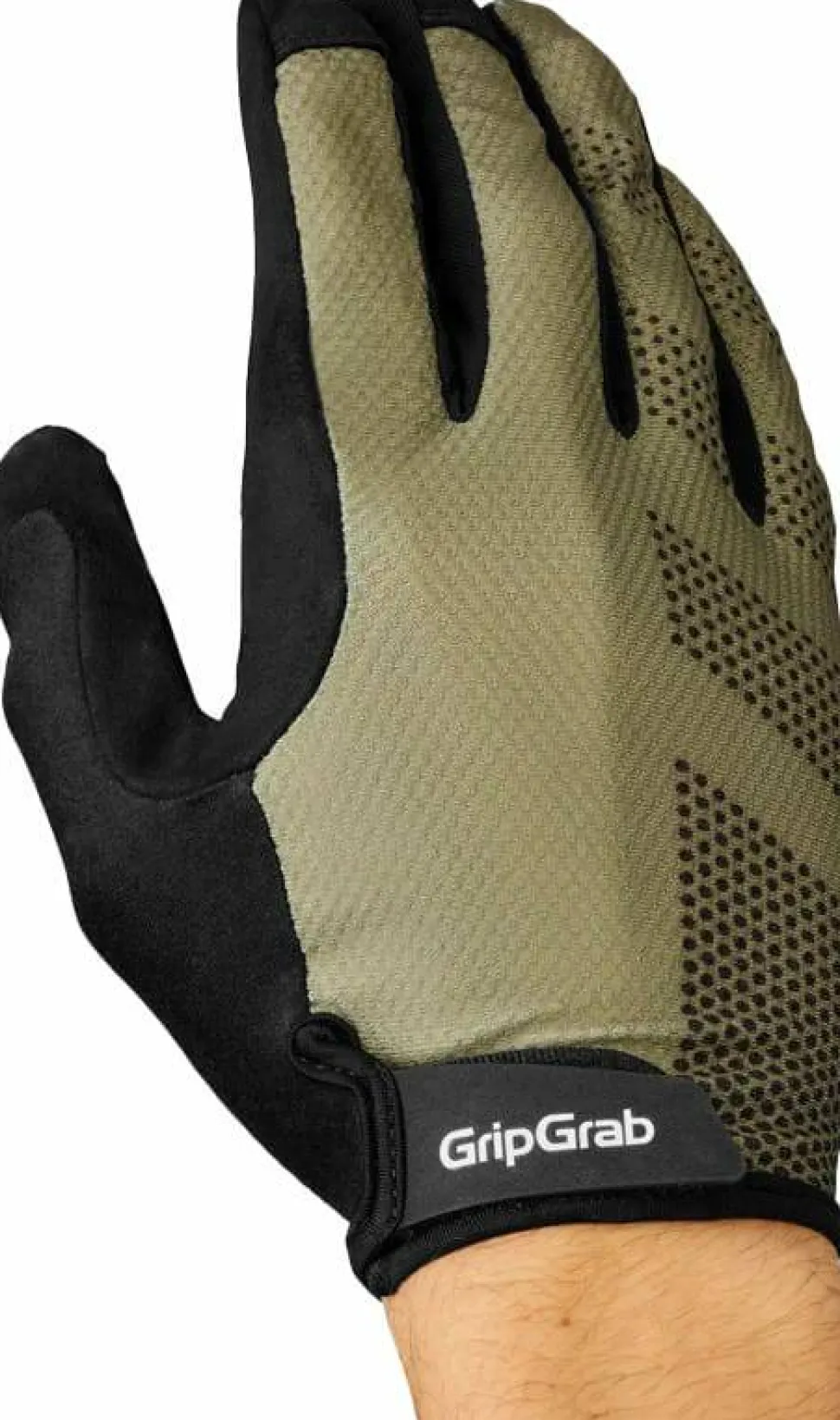 Gripgrab Ride Lite Padded Full Finger Summer Gloves Olive Green