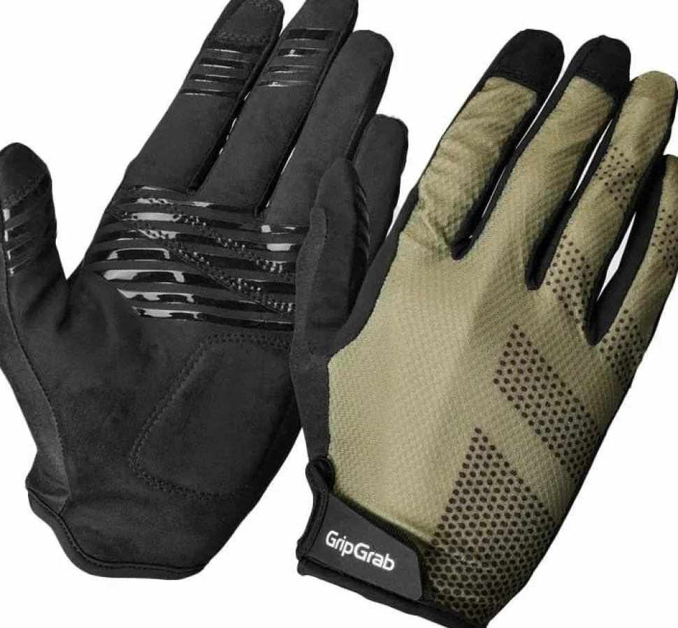Gripgrab Ride Lite Padded Full Finger Summer Gloves Olive Green
