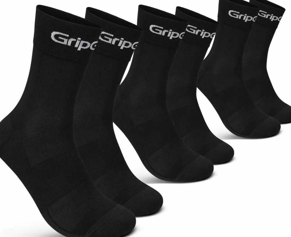 Gripgrab RIDE Regular Cut Socks 3-Pack Black New
