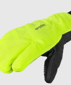 Gripgrab Ride Windproof Deep Winter Lobster Gloves Yellow Hi-Vis New