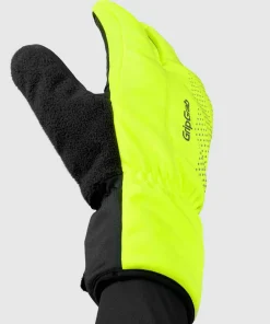 Gripgrab Ride Windproof Deep Winter Lobster Gloves Yellow Hi-Vis New