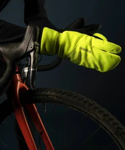 Gripgrab Ride Windproof Deep Winter Lobster Gloves Yellow Hi-Vis New