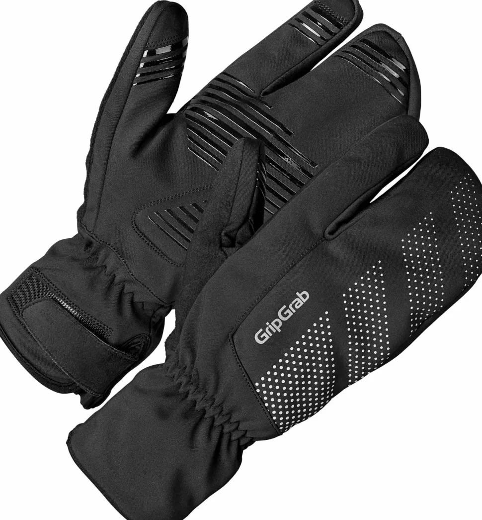 Gripgrab Ride Windproof Deep Winter Lobster Gloves Black