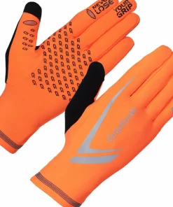Gripgrab Running Expert Hi-Vis Touchscreen Winter Gloves Orange Hi-Vis