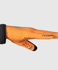 Gripgrab Running Expert Hi-Vis Touchscreen Winter Gloves Orange Hi-Vis
