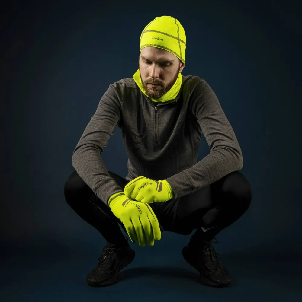 Gripgrab Running Expert Hi-Vis Touchscreen Winter Gloves Yellow Hi-Vis Fluo Yellow Online