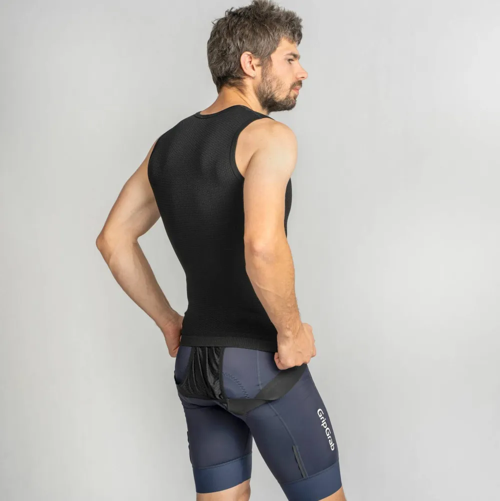 Gripgrab Unisex PACR Spring-Autumn Seamless Sleeveless Base Layer Black