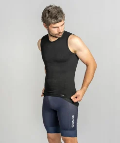 Gripgrab Unisex PACR Spring-Autumn Seamless Sleeveless Base Layer Black