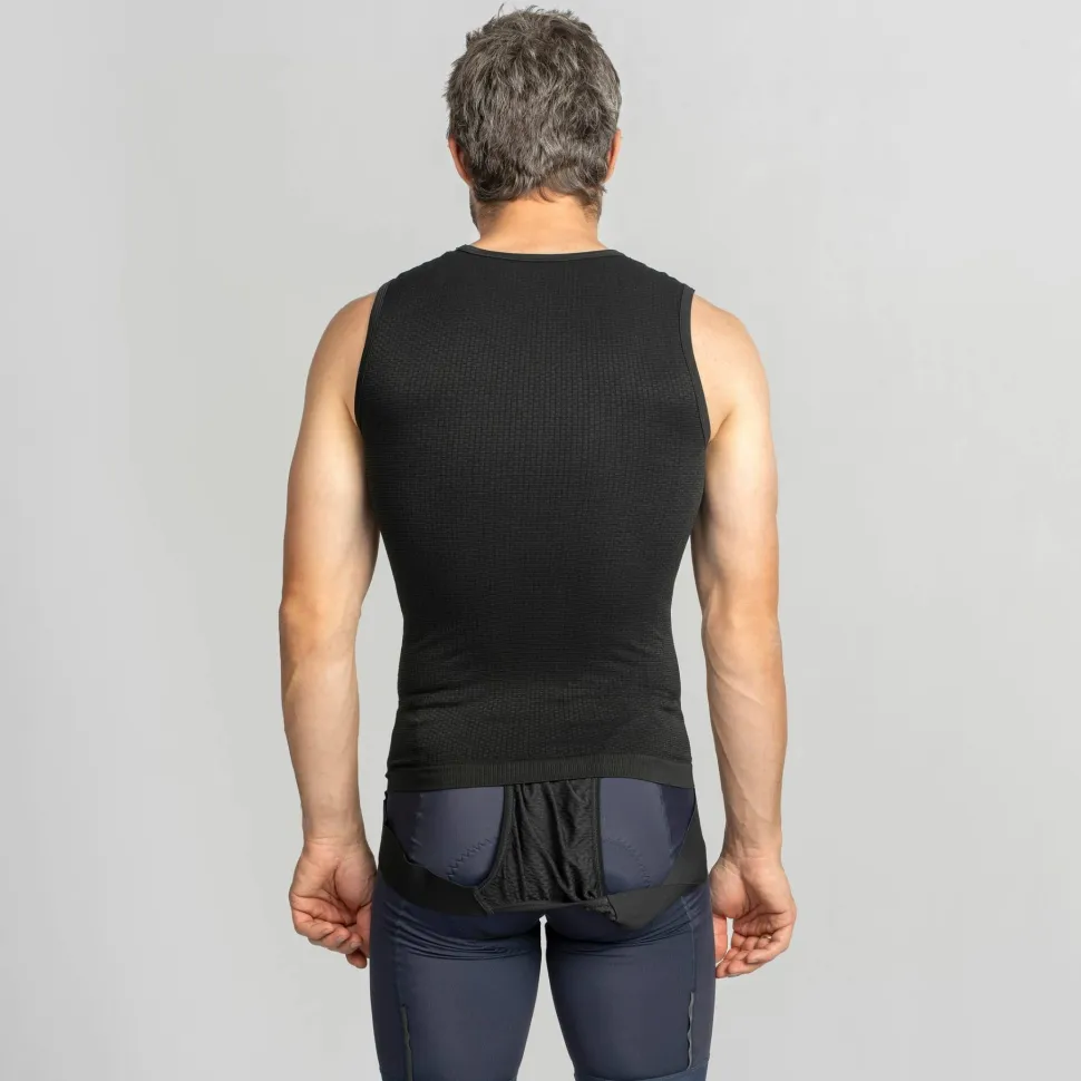 Gripgrab Unisex PACR Spring-Autumn Seamless Sleeveless Base Layer Black
