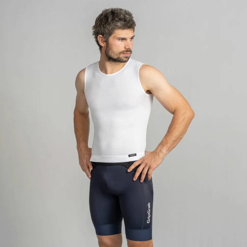 Gripgrab Unisex PACR Ultralight Seamless Sleeveless Base Layer White