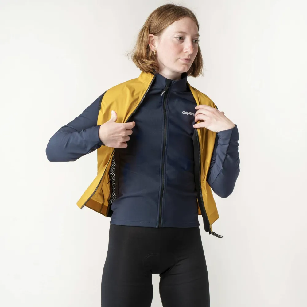 Gripgrab Women's PACR Windproof Lightweight Vest Mustard Yellow Best