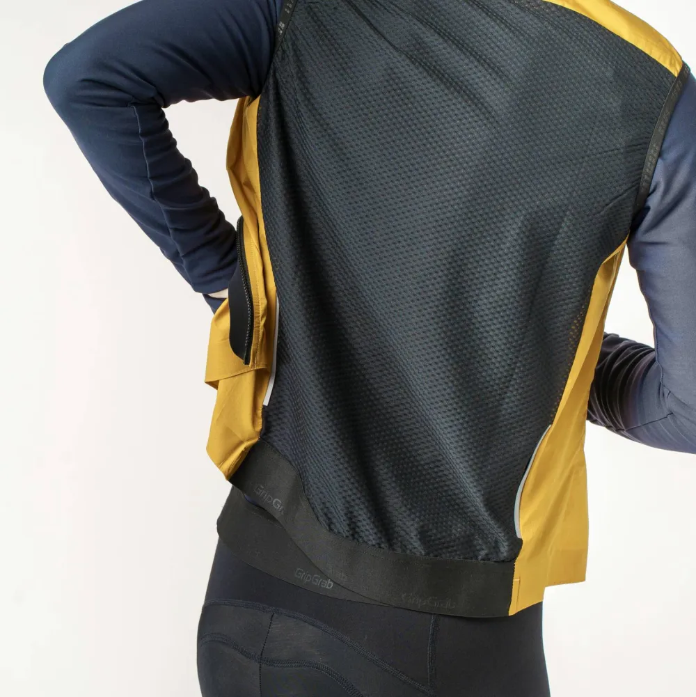 Gripgrab Women's PACR Windproof Lightweight Vest Mustard Yellow Best