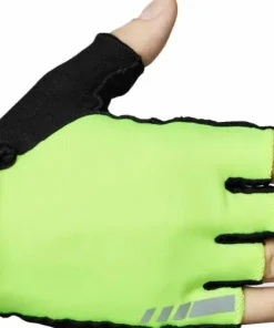 Gripgrab Women's Ride Padded Short Finger Summer Gloves Yellow Hi-vis