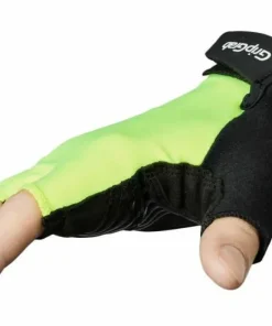 Gripgrab Women's Ride Padded Short Finger Summer Gloves Yellow Hi-vis