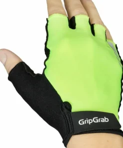 Gripgrab Women's Ride Padded Short Finger Summer Gloves Yellow Hi-vis