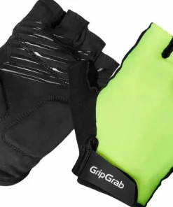 Gripgrab Women's Ride Padded Short Finger Summer Gloves Yellow Hi-vis