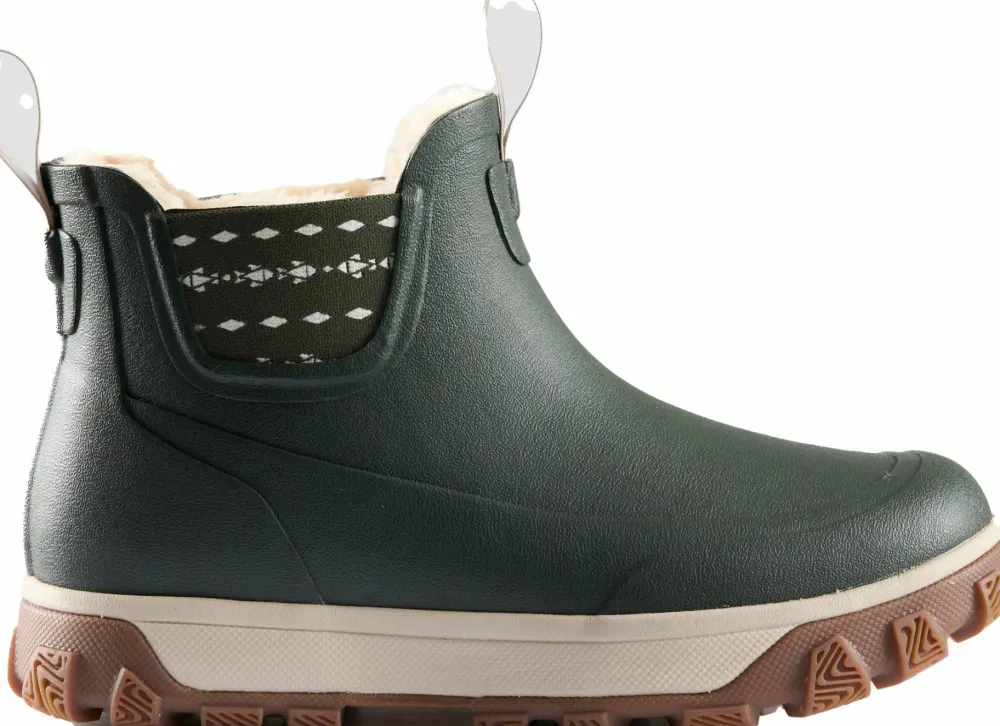 New Women's Deviation Sherpa Ankle Boot Gummistövlar Dam