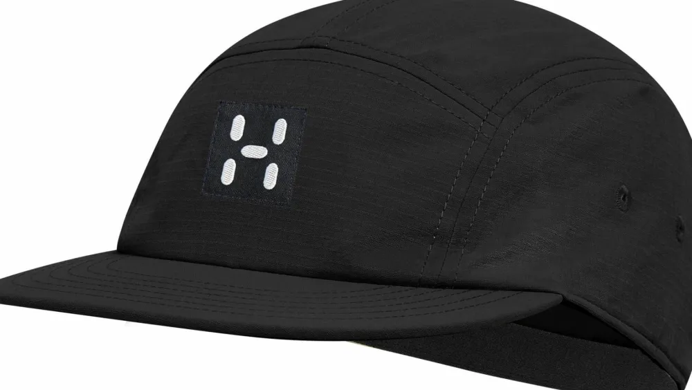 Haglöfs Brand Five Panel Cap True Black Solid Clearance