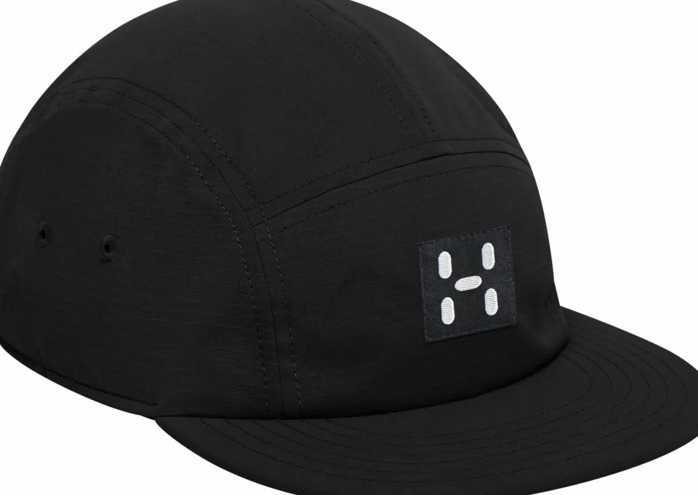 Haglöfs Brand Five Panel Cap True Black Solid Clearance