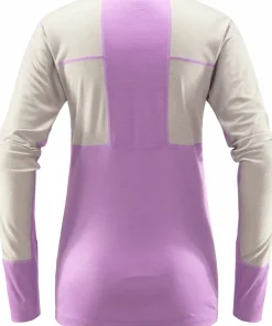 Haglöfs Natural Blend Tech Crew Neck Women Concrete/Purple Ice Sale