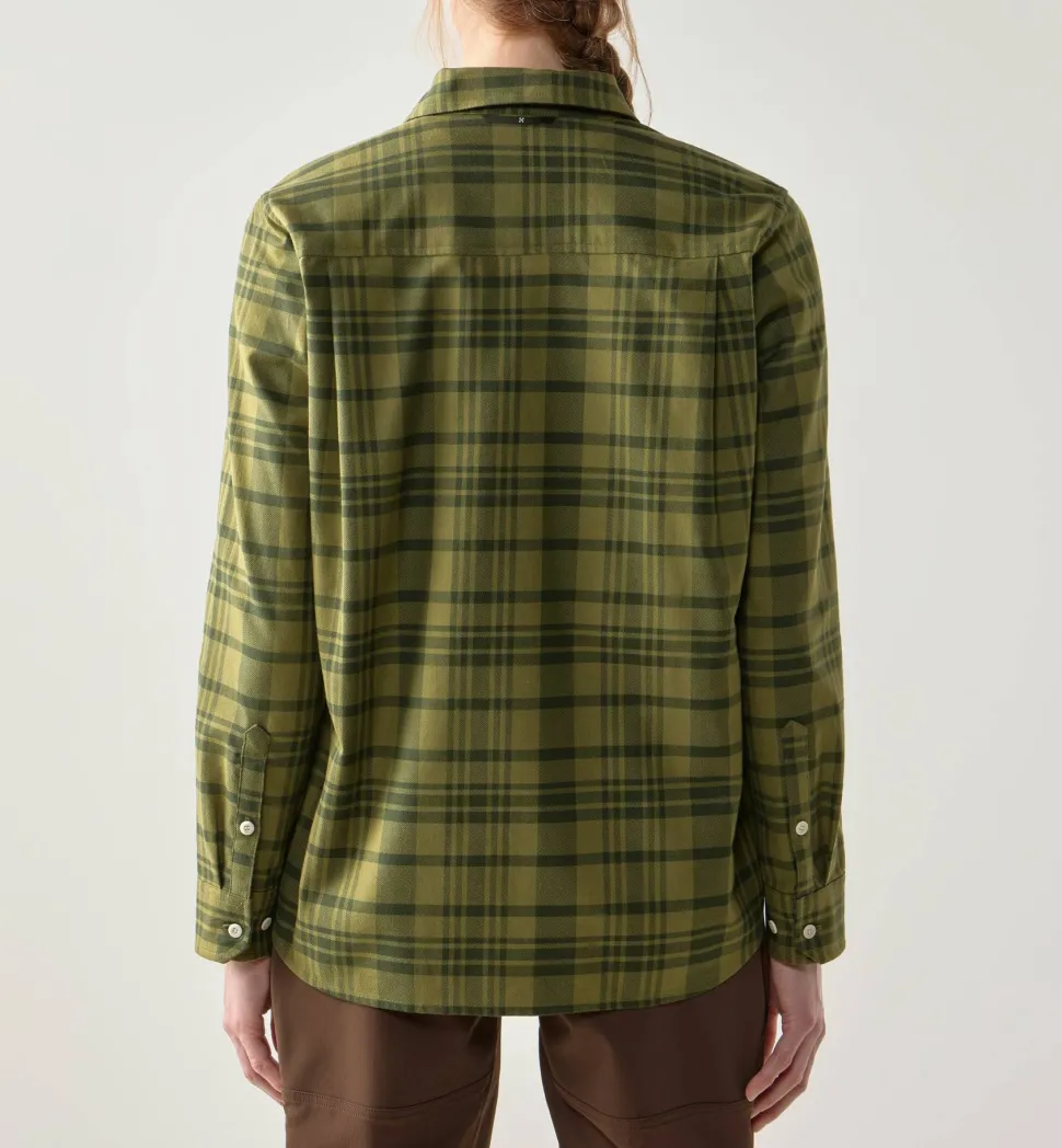 Haglöfs Women’s Virke Flannel Shirt Seaweed Green/olive Green