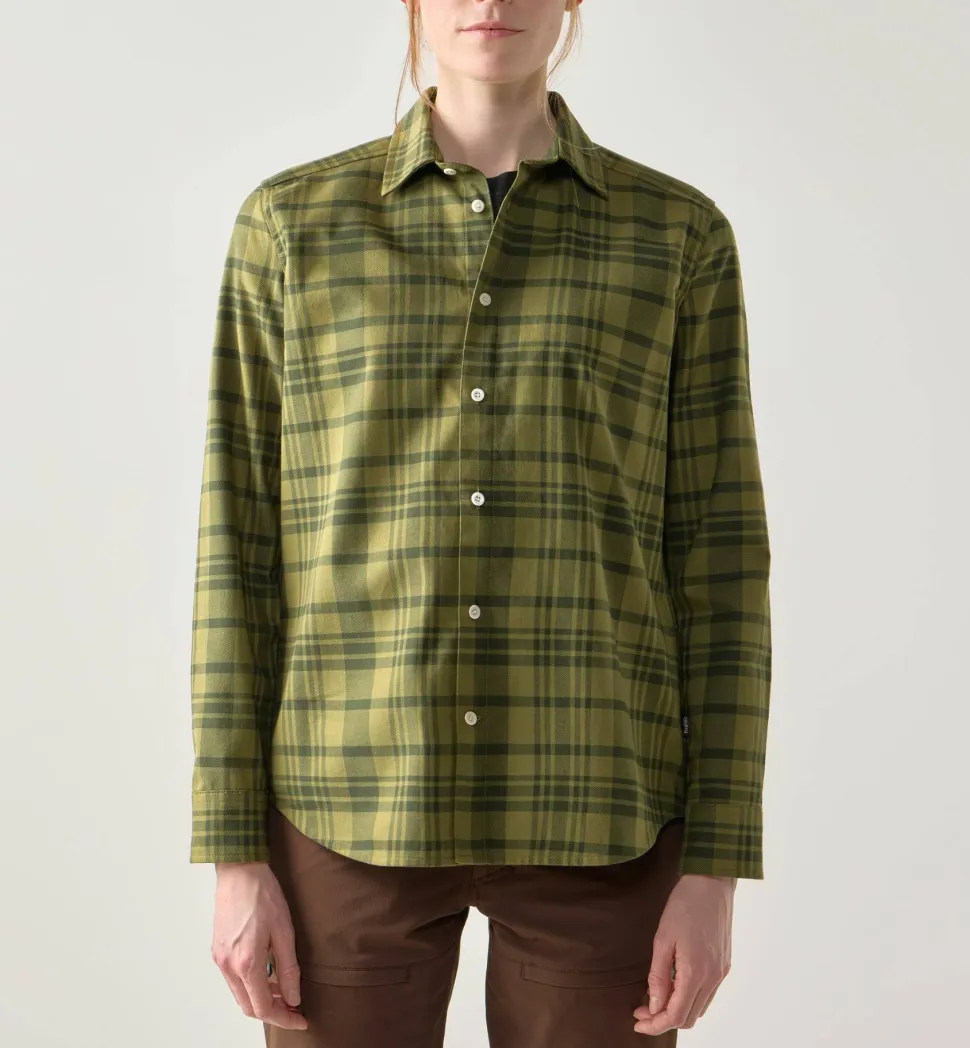 Haglöfs Women’s Virke Flannel Shirt Seaweed Green/olive Green