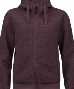 Halti Women's Lykky Fleece Jacket Fudge Maroon Red Sale