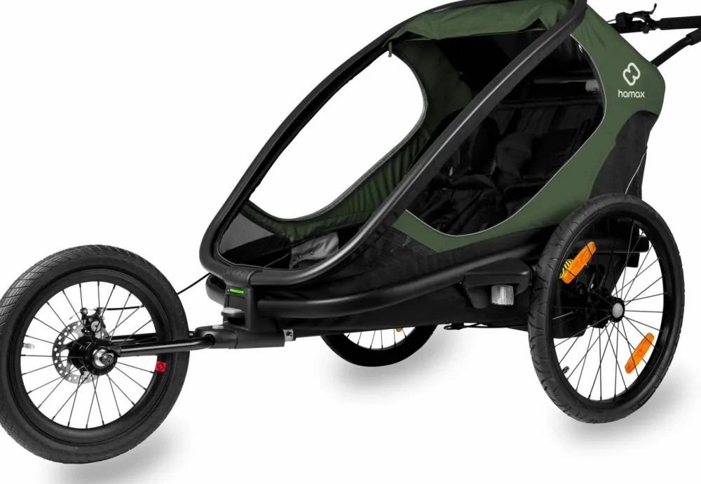 Hamax Outback (+ Bicycle Arm & Stroller Wheel) Green/black Outlet