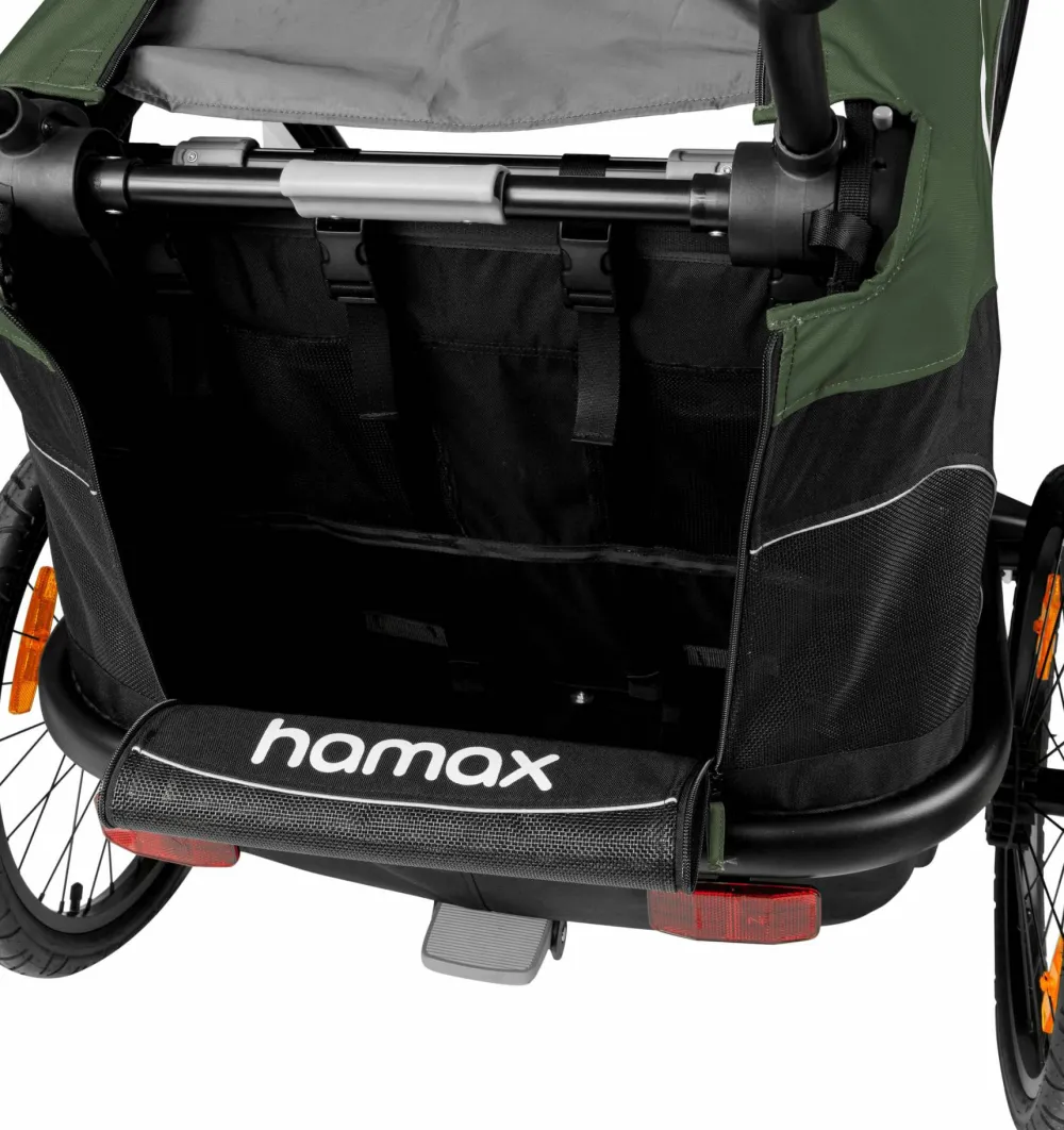 Hamax Outback (+ Bicycle Arm & Stroller Wheel) Green/black Outlet