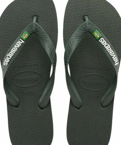 Havaianas Men's Brazil Logo Green Olive/Green Olive Best