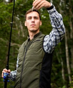 Heat Experience Men's Heated Hunt Vest Olive Green Best