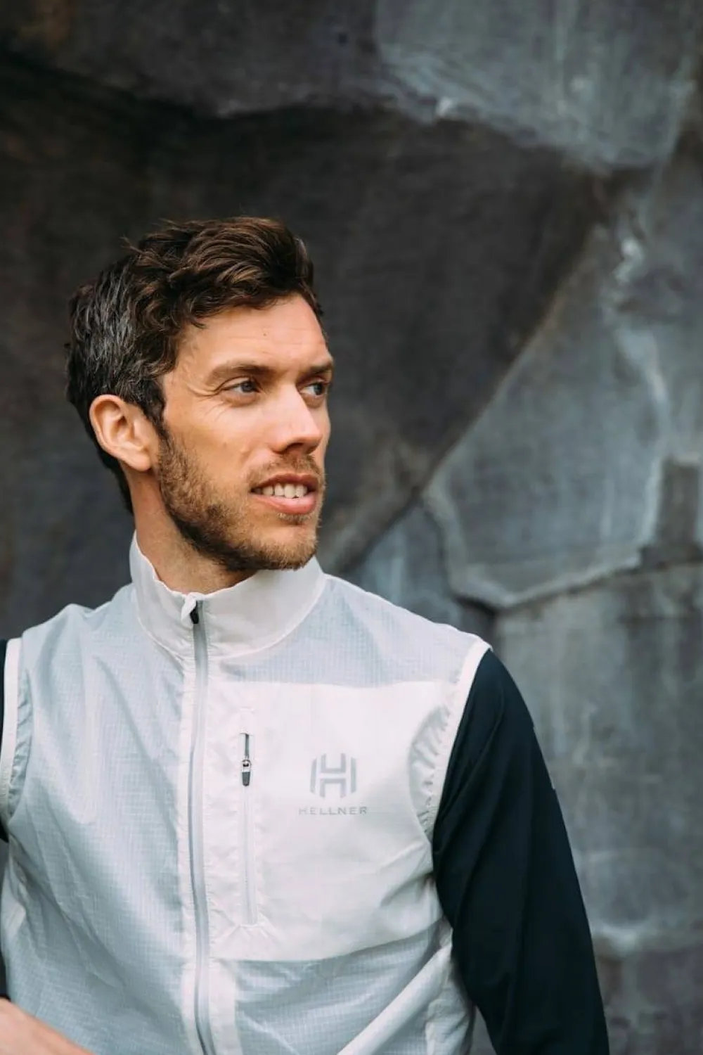 Hellner Biekkus Wind Vest Men's Nimbus Cloud Best