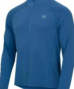 Hellner Men's Core Running Halfzip LS Tee Ensign Blue