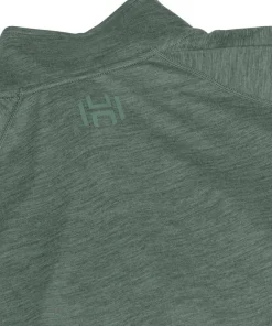 Hellner Men's Nunis Halfzip Long Sleeve Tee Laurel Wreath Melange Outlet