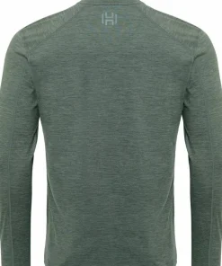 Hellner Men's Nunis Halfzip Long Sleeve Tee Laurel Wreath Melange Outlet