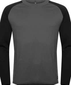 Hellner Men's Wool Warm Base Layer Long Sleeve Phantom/Black Beauty