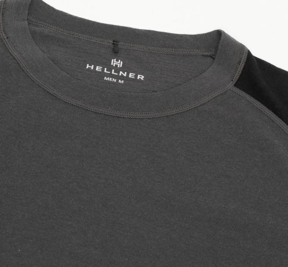 Hellner Men's Wool Warm Base Layer Long Sleeve Phantom/Black Beauty