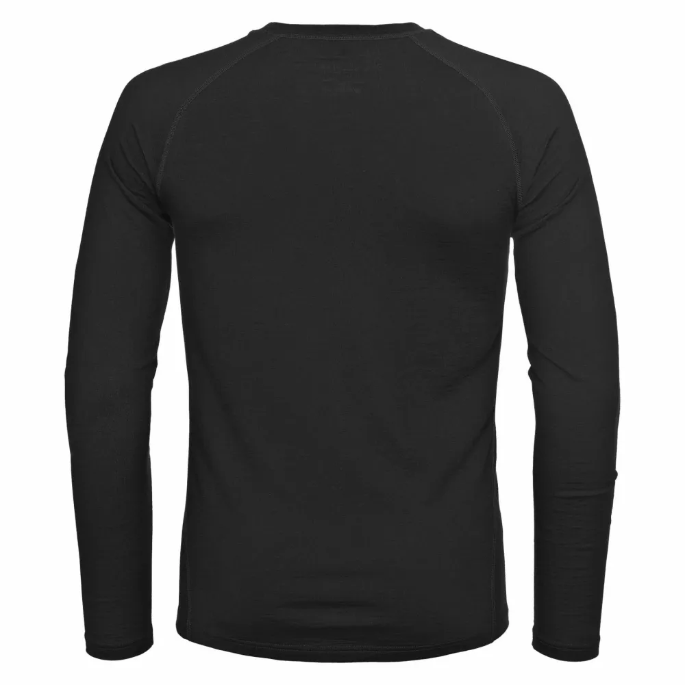 Hellner Men's Wool Warm Base Layer Long Sleeve Black Beauty Hot