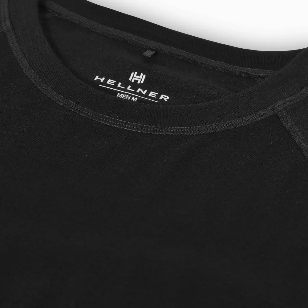 Hellner Men's Wool Warm Base Layer Long Sleeve Black Beauty Hot