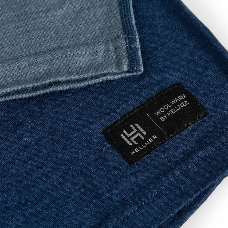 Hellner Men's Wool Warm Base Layer Long Sleeve Dress Blue/Flint Stone