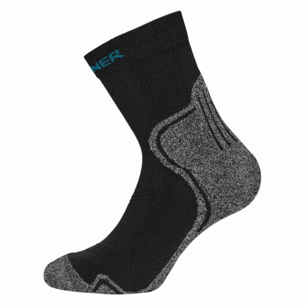 Hellner Mid Tech Run Sock Black Beauty