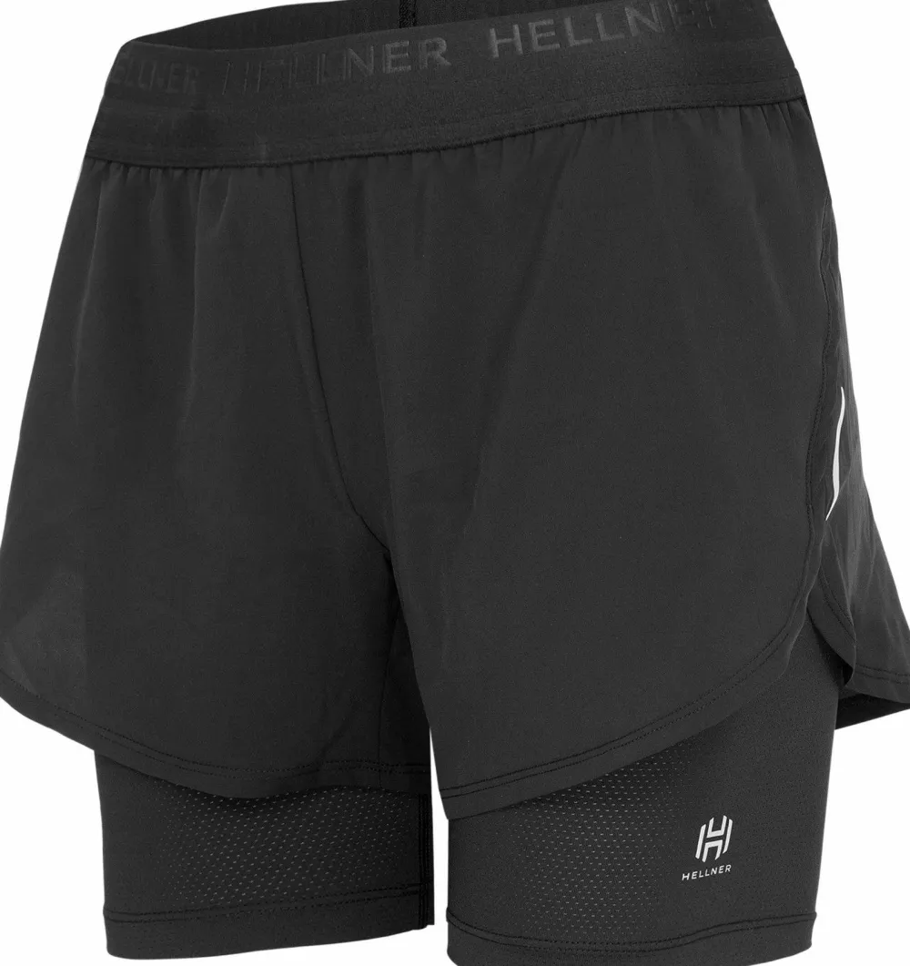 Hellner Women's Kelva 2-In-1 Running Long Tights Black Beauty/Black Beauty Outlet
