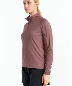 Hellner Women's Nunis Halfzip Long Sleeve Tee Rose Taupe Sale