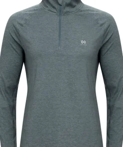 Hellner Women's Nunis Halfzip Long Sleeve Tee Stormy Weather