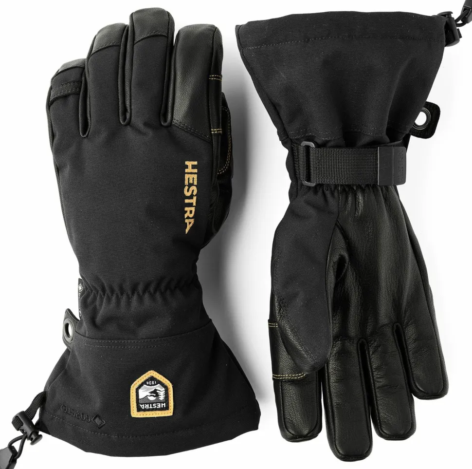 Hestra Army Leather Gore-Tex - 5 Finger Black/Black