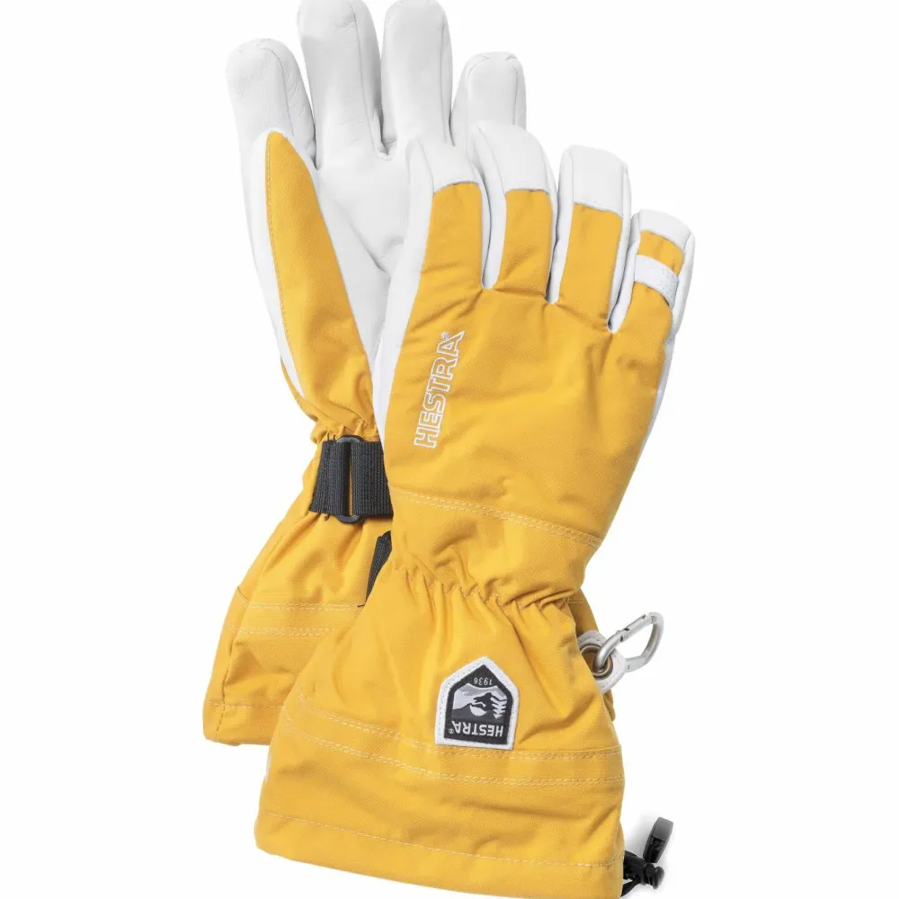 Hestra Army Leather Heli Ski 5-finger Mustard Senap New