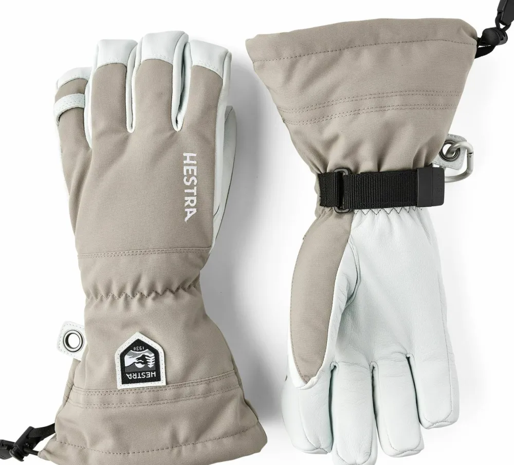 Hestra Army Leather Heli Ski 5-finger Khaki Sale