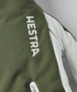 Hestra Army Leather Heli Ski 3-Finger Olive