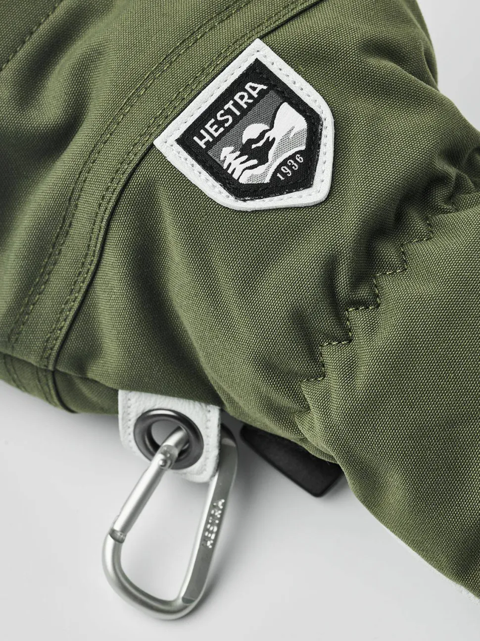 Hestra Army Leather Heli Ski 3-Finger Olive