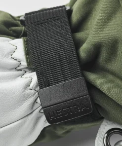 Hestra Army Leather Heli Ski 3-Finger Olive